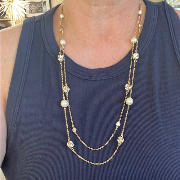 Kate Spade Gold and White Layered Necklace - Picture 7 of 10
